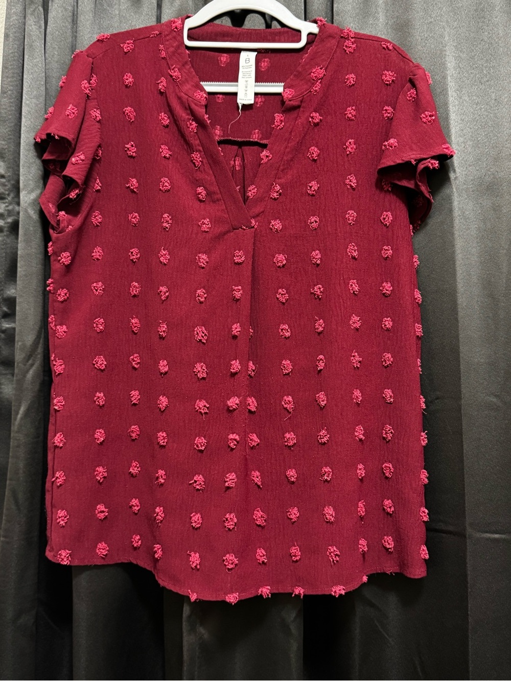 Women’s Berry Textured Short Sleeve Top